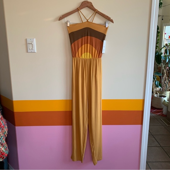 RVCA saloon halter jumpsuit . NWT . - Picture 5 of 8